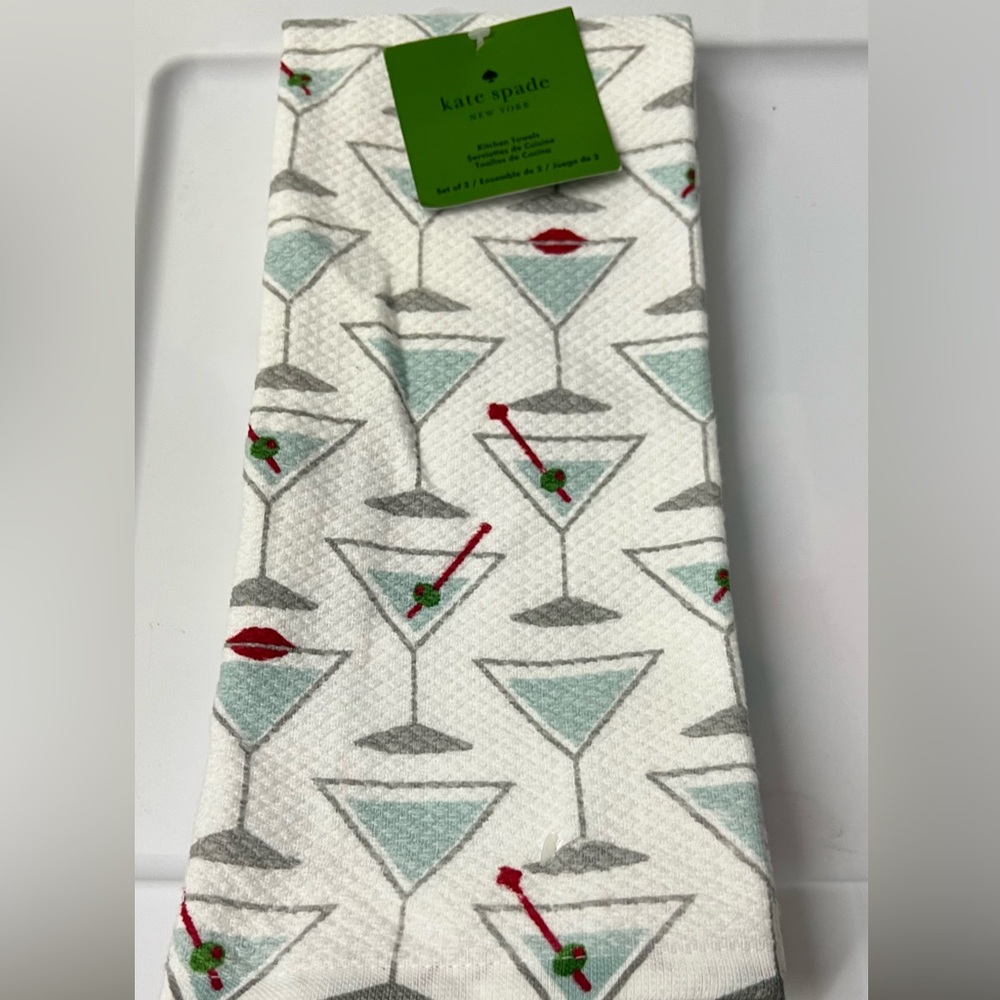 Kate Spade New York Martini Kitchen Dish Towels Set of 2